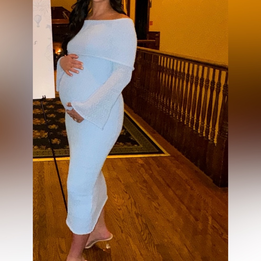 Light Blue Knit Dress- 2 dresses in 1!